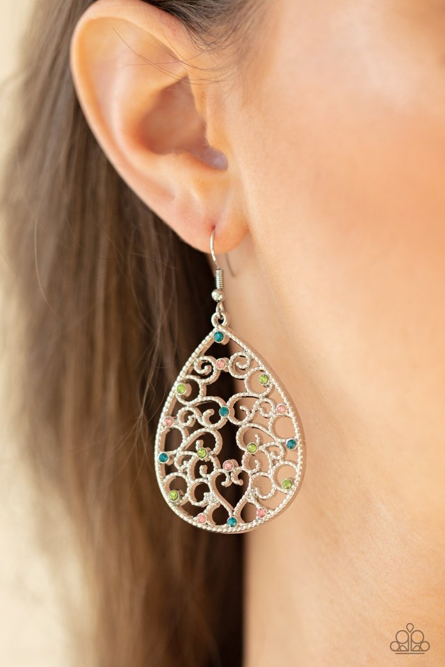 Midnight Carriage - Multi - Paparazzi Earring Image