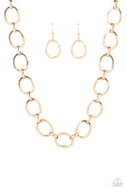 HAUTE-ly Contested - Gold - Paparazzi Necklace Image