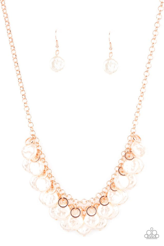 BEACHFRONT and Center - Copper - Paparazzi Necklace Image