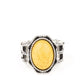 Flowering Dunes - Yellow - Paparazzi Ring Image