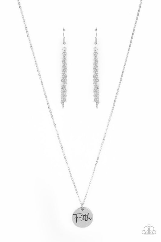 Choose Faith - Silver - Paparazzi Necklace Image
