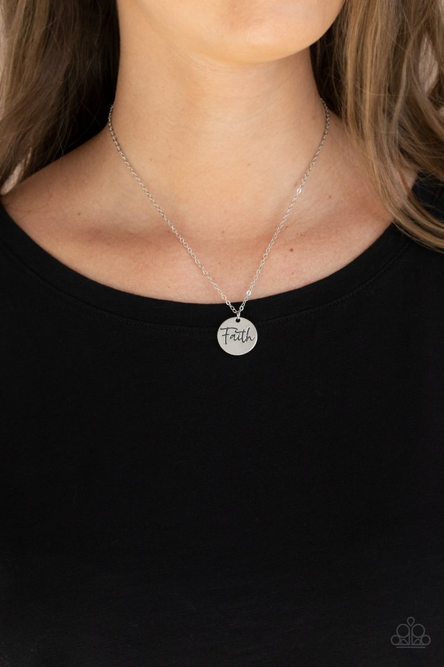 Choose Faith - Silver - Paparazzi Necklace Image