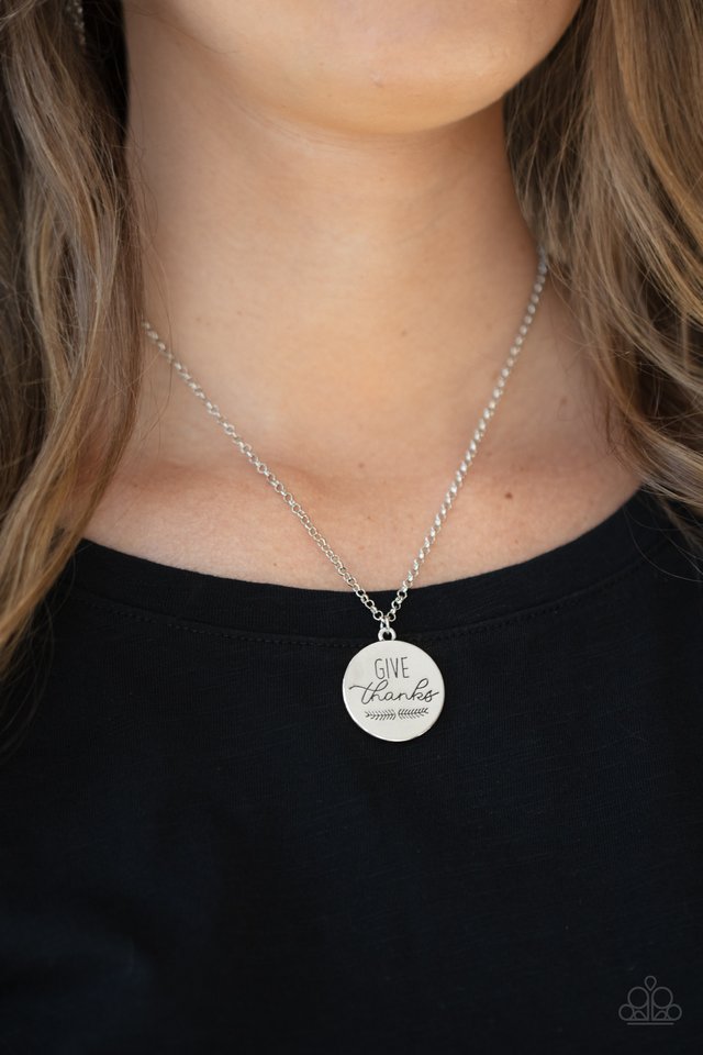 Give Thanks - Silver - Paparazzi Necklace Image