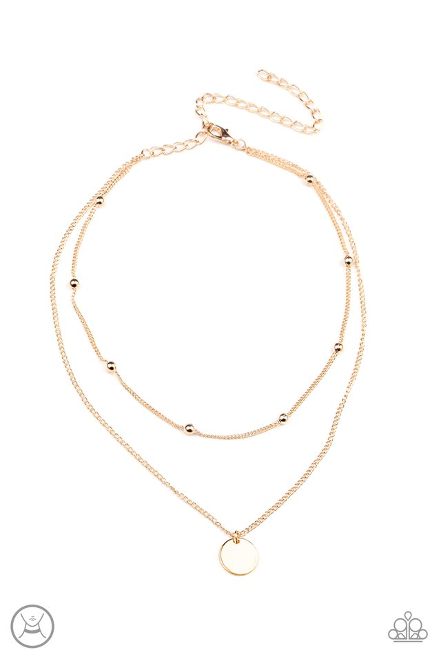 Modestly Minimalist - Gold - Paparazzi Necklace Image