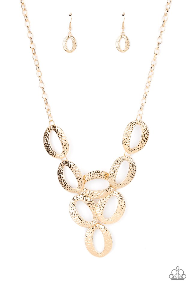 OVAL The Limit - Gold - Paparazzi Necklace Image