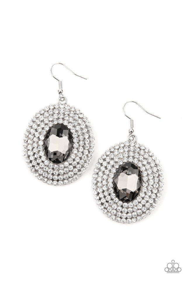 FIERCE Field - Silver - Paparazzi Earring Image