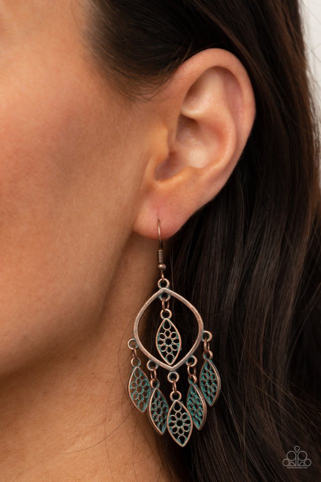 Artisan Garden - Copper - Paparazzi Earring Image