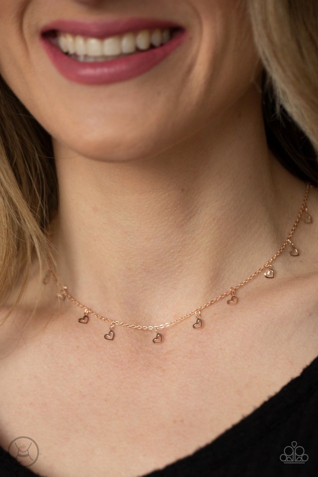 Charismatically Cupid - Rose Gold - Paparazzi Necklace Image