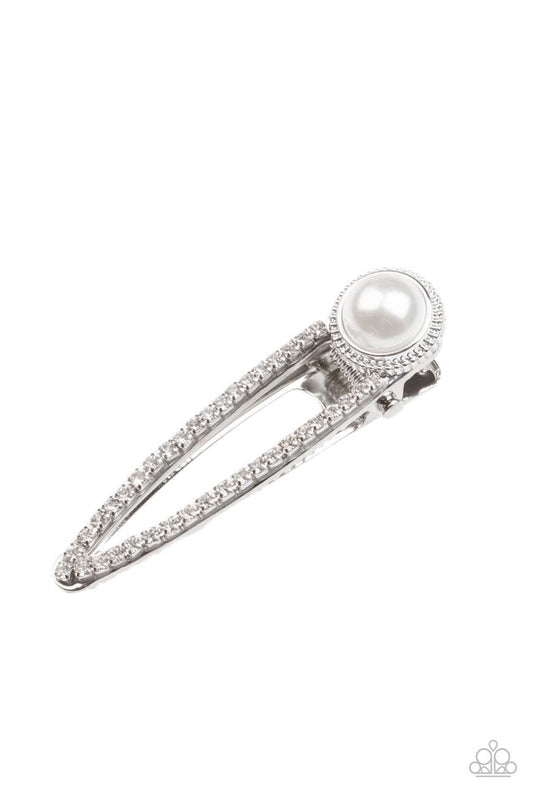 ​Expert in Elegance - White - Paparazzi Hair Accessories Image
