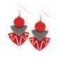 ​Jurassic Juxtaposition - Red - Paparazzi Earring Image
