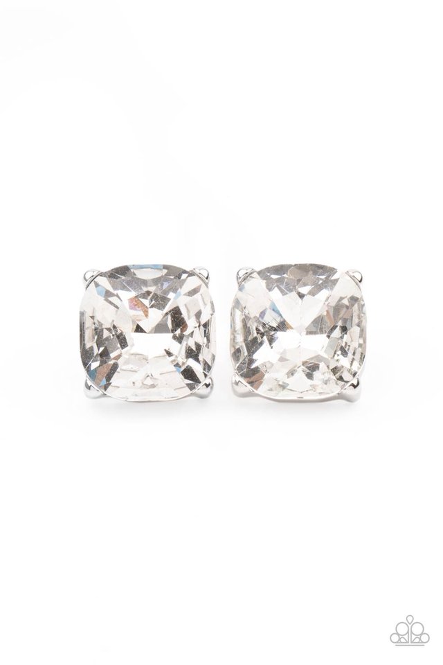 Royalty High - White - Paparazzi Earring Image