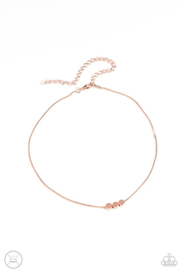 Dynamically Dainty - Copper - Paparazzi Necklace Image