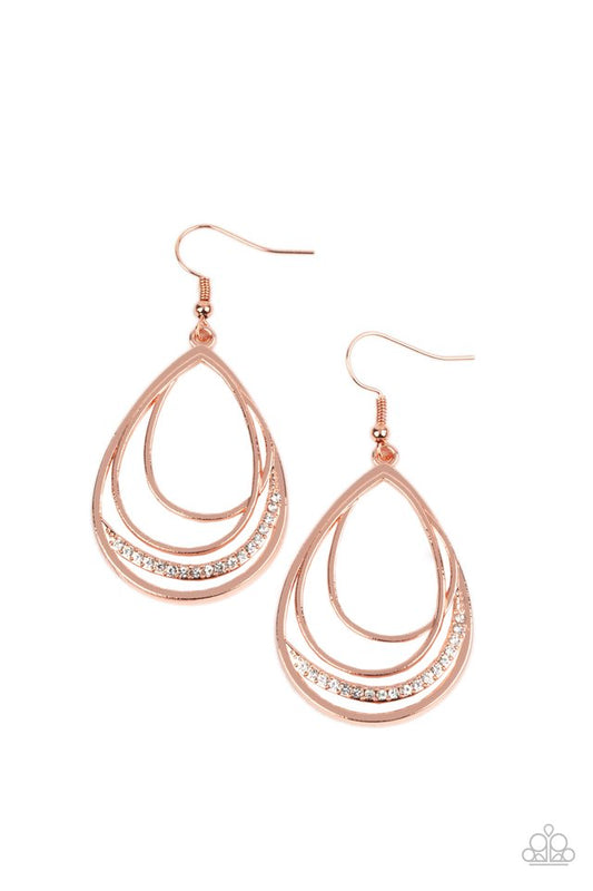 Outrageously Opulent - Copper - Paparazzi Earring Image