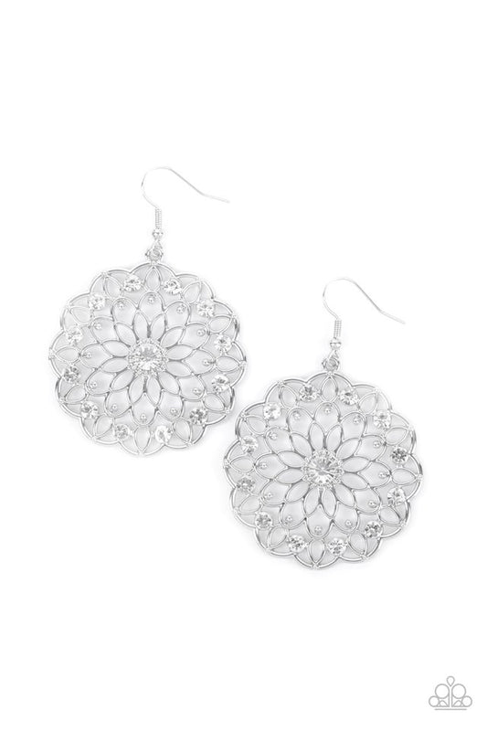 ​Posy Proposal - White - Paparazzi Earring Image