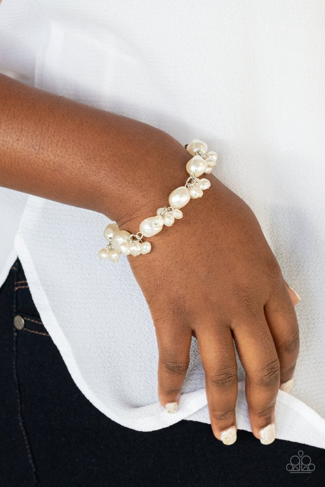Imperfectly Perfect - White - Paparazzi Bracelet Image