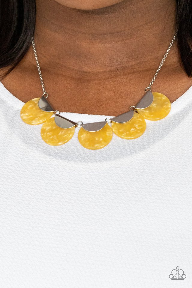​Mermaid Oasis - Yellow - Paparazzi Necklace Image