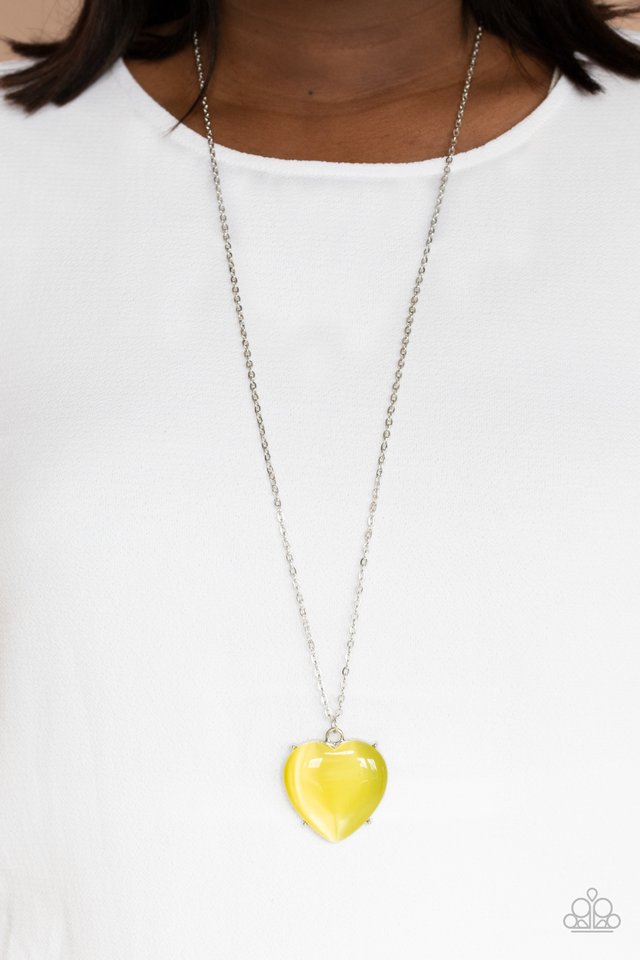 ​Warmhearted Glow - Yellow - Paparazzi Necklace Image