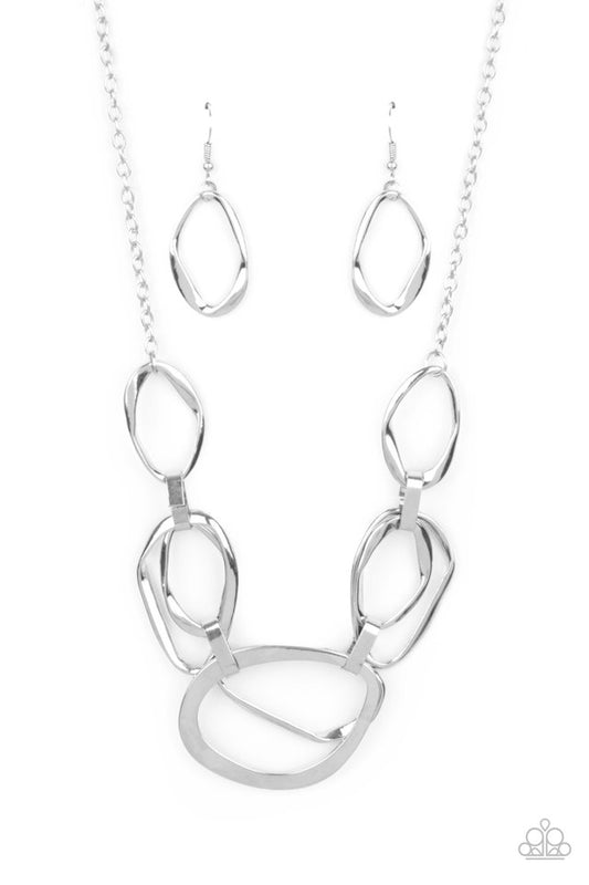 ​Prehistoric Heirloom - Silver - Paparazzi Necklace Image