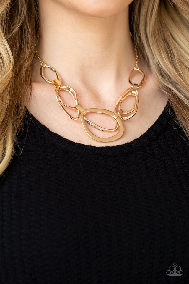 Prehistoric Heirloom - Gold - Paparazzi Necklace Image