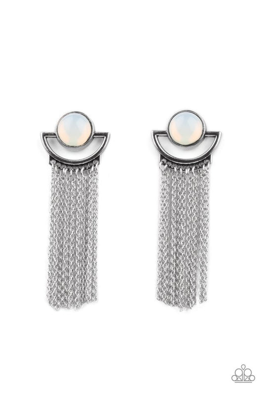 ​Opal Oracle - White - Paparazzi Earring Image