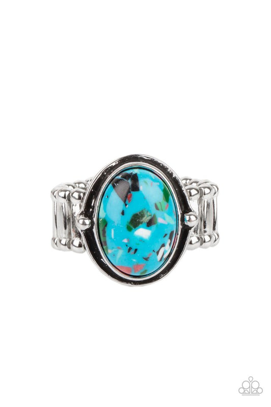 ​Terrifically Terrazzo - Blue - Paparazzi Ring Image