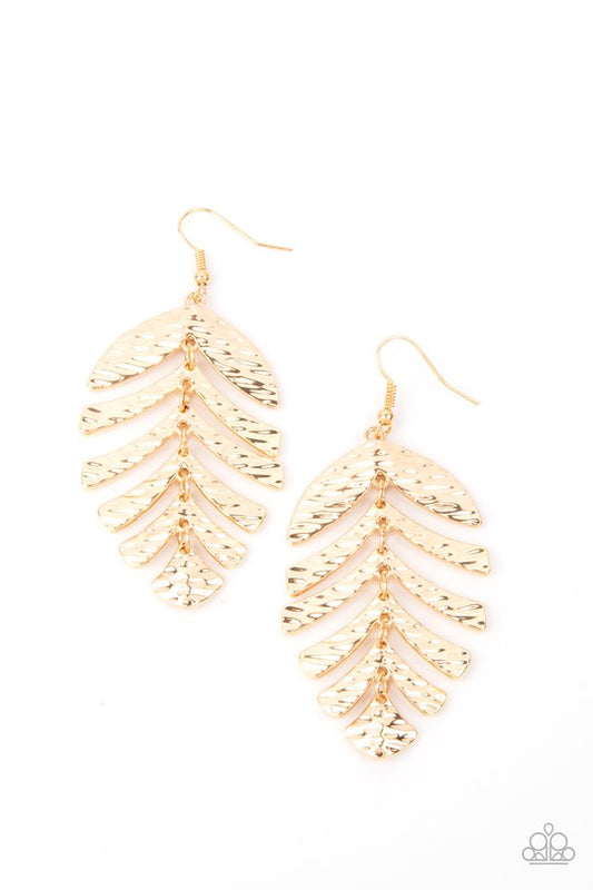 ​Palm Lagoon - Gold - Paparazzi Earring Image