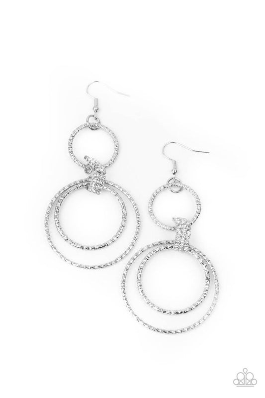 Getting Hitched - White - Paparazzi Earring Image