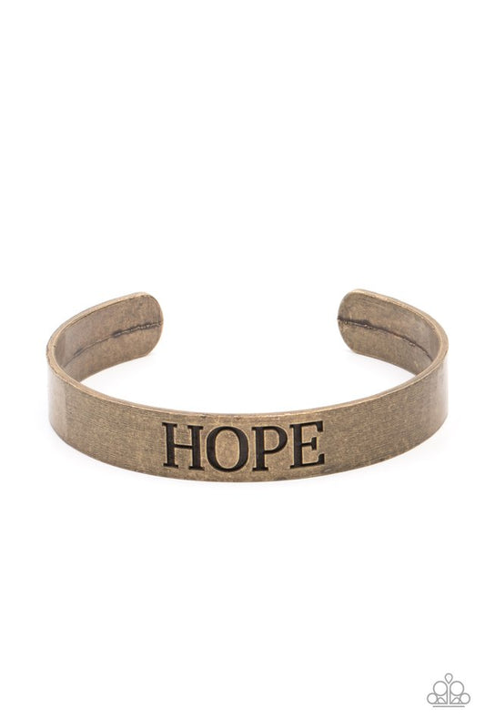 ​Hope Makes The World Go Round - Brass - Paparazzi Bracelet Image