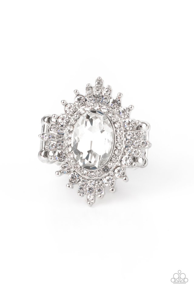 ​Five-Star Stunner - White - Paparazzi Ring Image