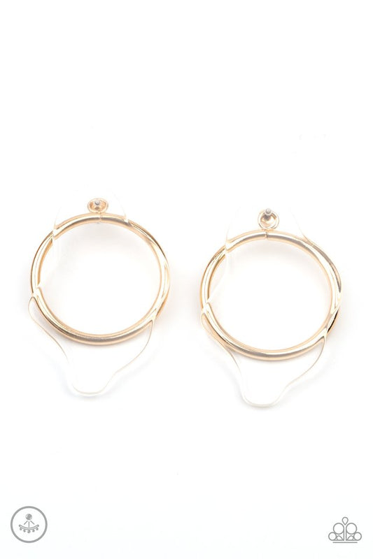 Clear The Way! - Gold - Paparazzi Earring Image