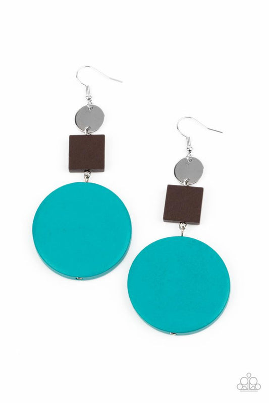 Modern Materials - Blue - Paparazzi Earring Image