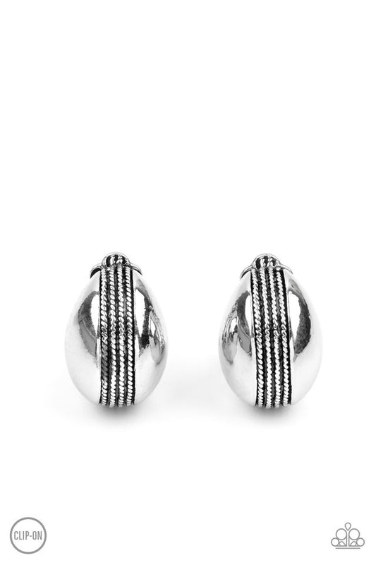 ​Classic Curves - Silver - Paparazzi Earring Image