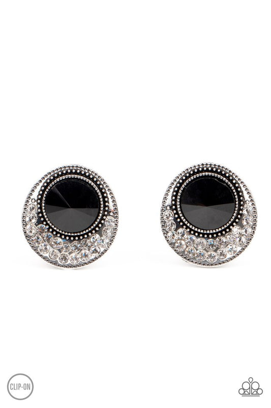 ​Off The RICHER-Scale - Black - Paparazzi Earring Image