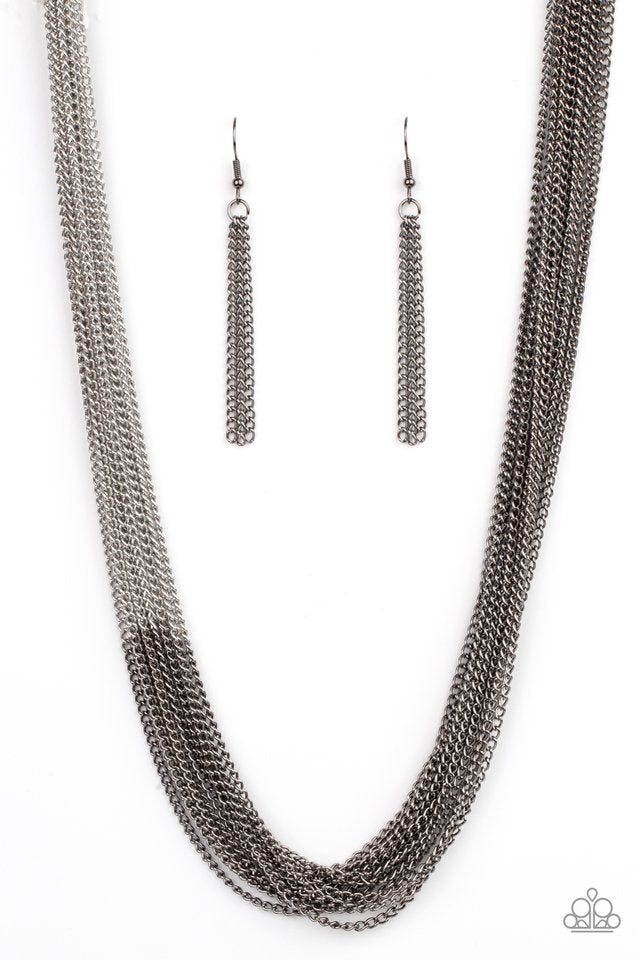 Metallic Merger - Black - Paparazzi Necklace Image