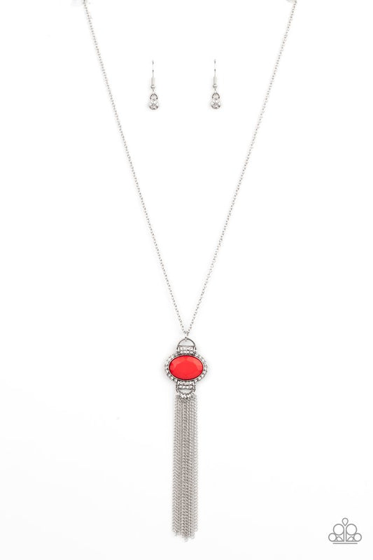 What GLOWS Up - Red - Paparazzi Necklace Image