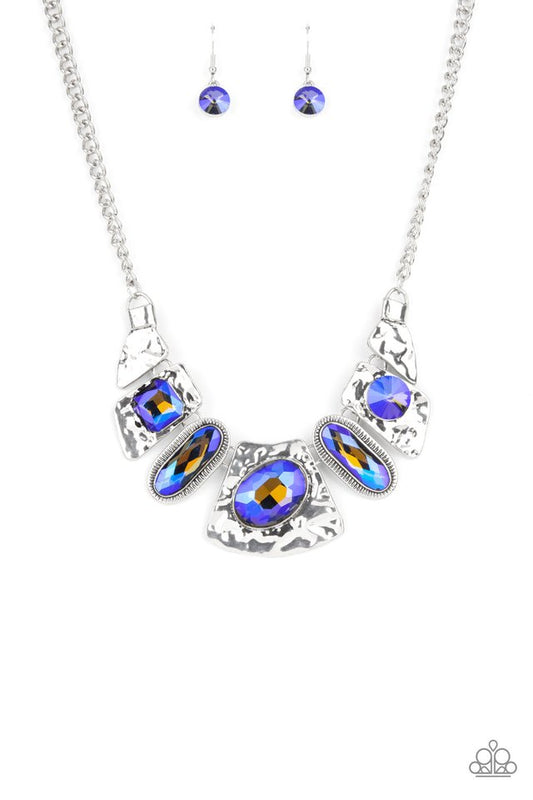 Futuristic Fashionista - Blue - Paparazzi Necklace Image