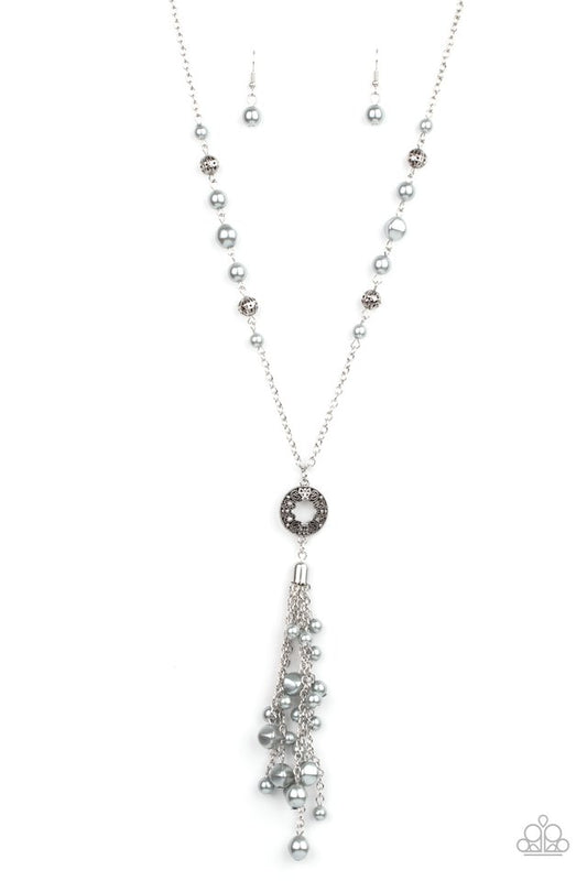 Tasseled Treasure - Silver - Paparazzi Necklace Image