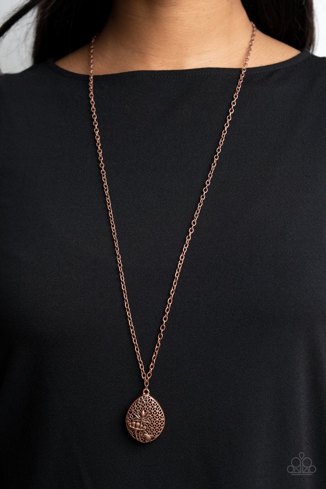 ​Wearable Wildflowers - Copper - Paparazzi Necklace Image