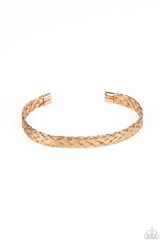 Cable Couture - Gold - Paparazzi Bracelet Image
