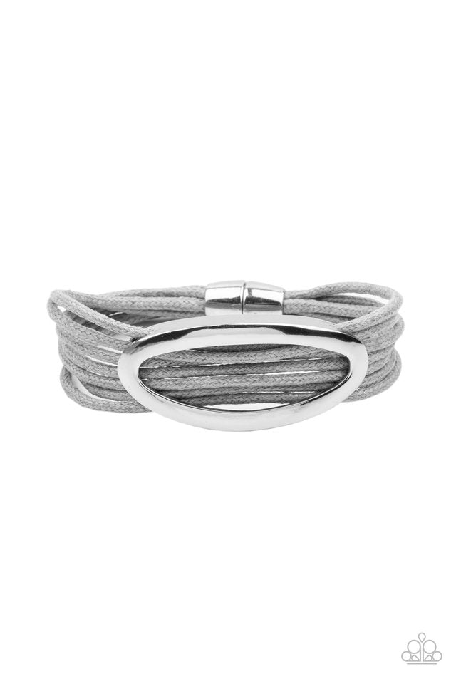 Corded Couture - Silver - Paparazzi Bracelet Image