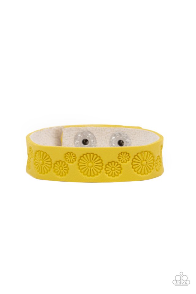 Follow The Wildflowers - Yellow - Paparazzi Bracelet Image