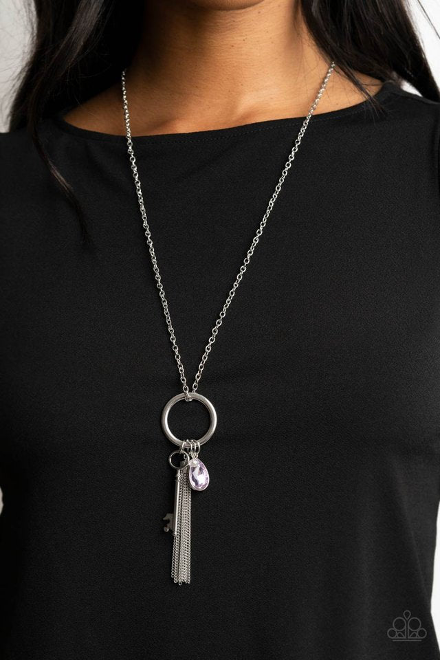Unlock Your Sparkle - Purple - Paparazzi Necklace Image