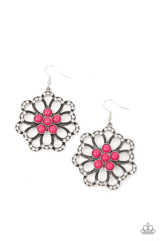 Dazzling Dewdrops - Pink - Paparazzi Earring Image
