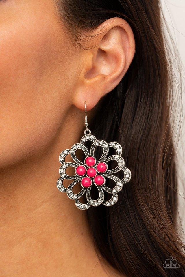 Dazzling Dewdrops - Pink - Paparazzi Earring Image