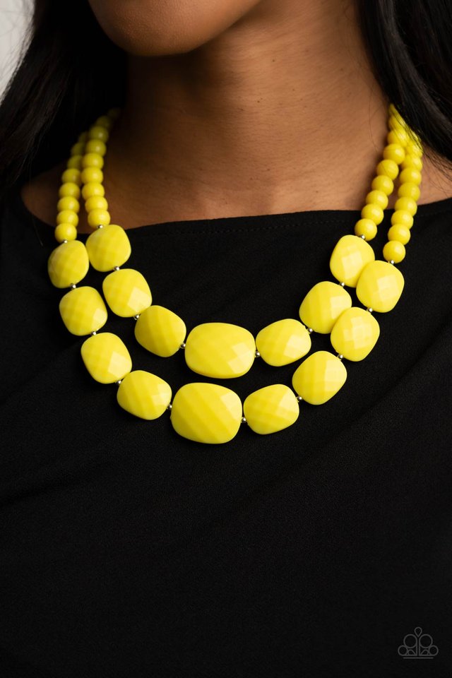 Resort Ready - Yellow - Paparazzi Necklace Image