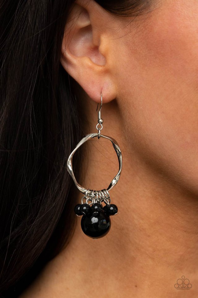 Delectably Diva - Black - Paparazzi Earring Image