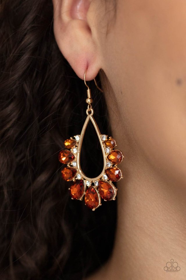Two Can Play That Game - Brown - Paparazzi Earring Image