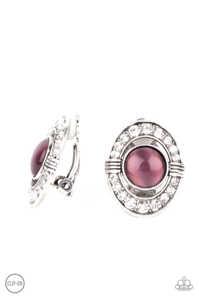 ​GLOW of Force - Purple - Paparazzi Earring Image