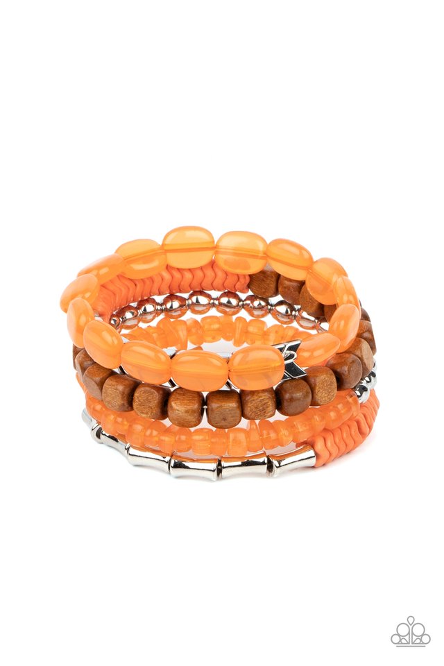 Outdoor Retreat - Orange - Paparazzi Bracelet Image