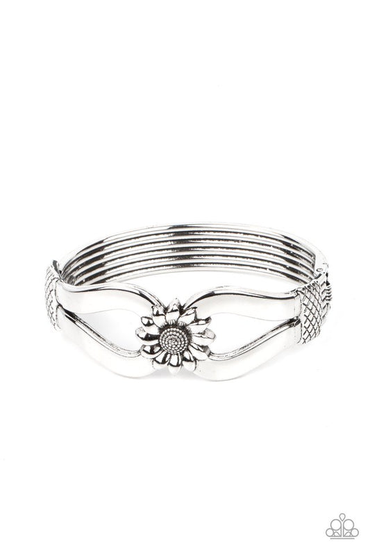 Let A Hundred SUNFLOWERS Bloom - Silver - Paparazzi Bracelet Image